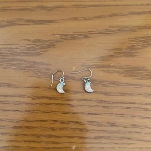 Moon sparkly earrings